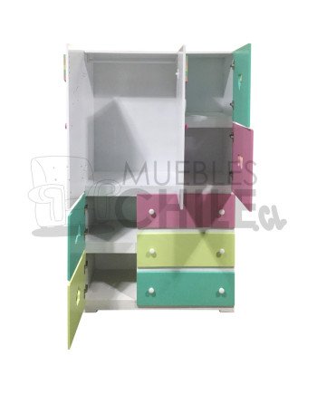 Ropero closet Infantil Pintada en MDF – Muebles Chile