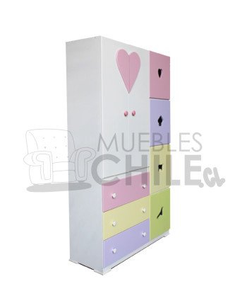 Ropero closet Infantil Pintada en MDF – Muebles Chile