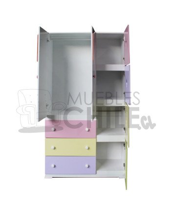 Ropero closet Infantil Pintada en MDF – Muebles Chile