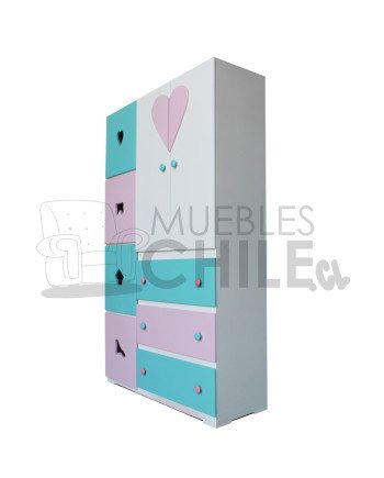 Ropero closet Infantil Pintada en MDF – Muebles Chile