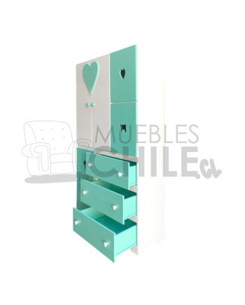 Ropero closet Infantil Pintada en MDF – Muebles Chile