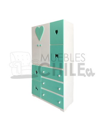 Ropero closet Infantil Pintada en MDF – Muebles Chile