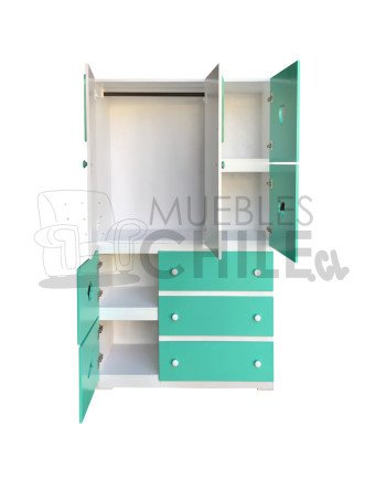 Ropero closet Infantil Pintada en MDF – Muebles Chile