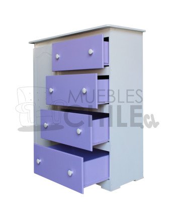 Cómoda ropero Infantil Pintada en MDF – Muebles Chile