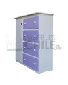 Cómoda ropero Infantil Pintada en MDF – Muebles Chile