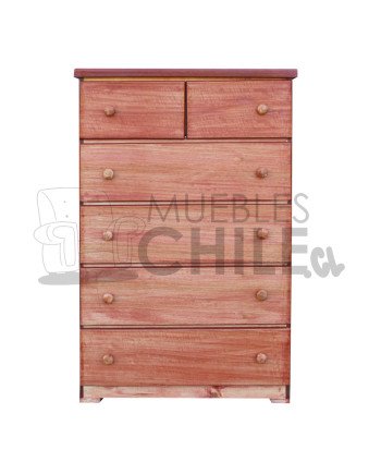 Cómoda Rústica en Pino y Terciado – Muebles Chile
