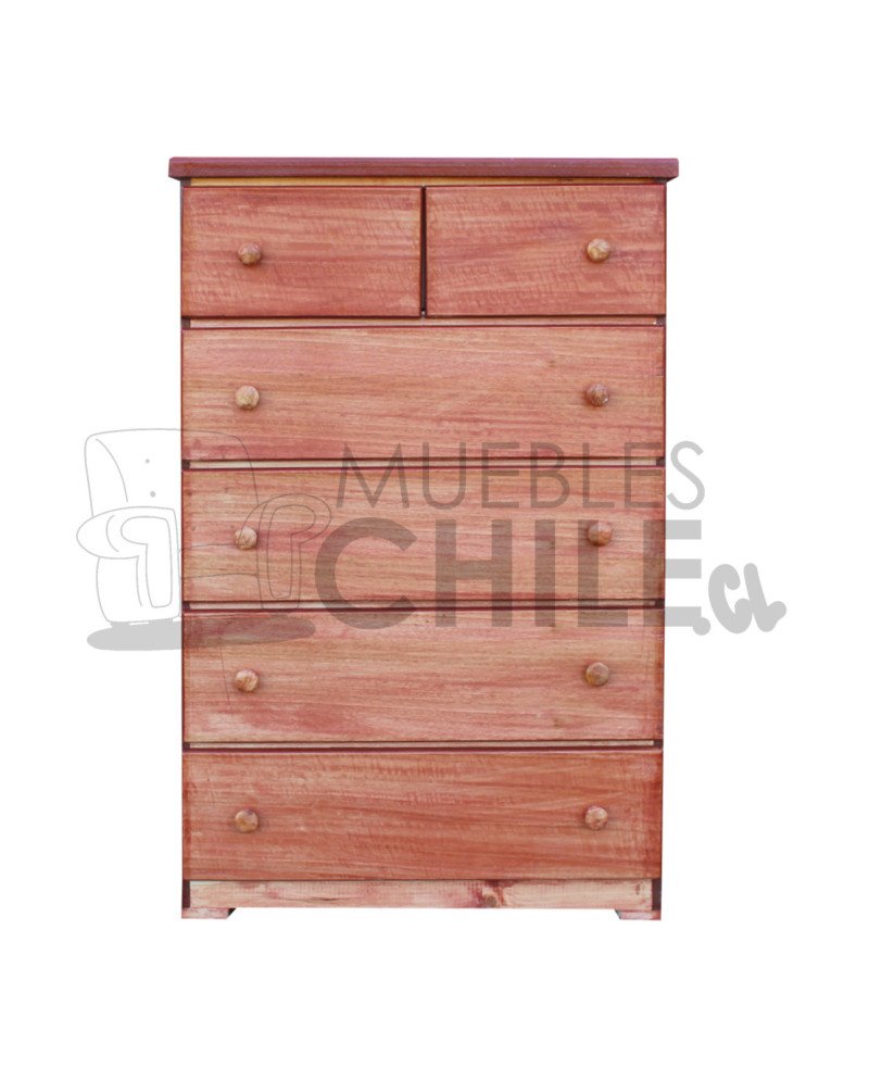 Cómoda Rústica en Pino y Terciado – Muebles Chile