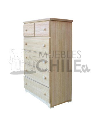 Cómoda Rústica en Pino y Terciado – Muebles Chile