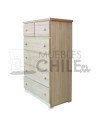 Cómoda Rústica en Pino y Terciado – Muebles Chile