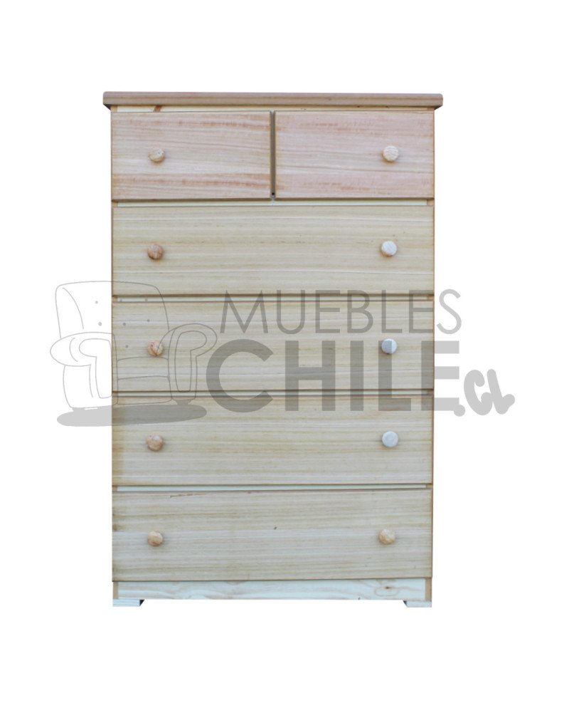 Cómoda Rústica en Pino y Terciado – Muebles Chile