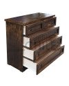 Cómoda Rústica con Riel Telescópico Metálico 100CM – Muebles Chile