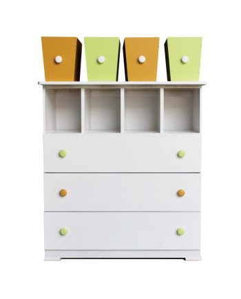 Cómoda cubito Infantil Pintada en MDF – Muebles Chile