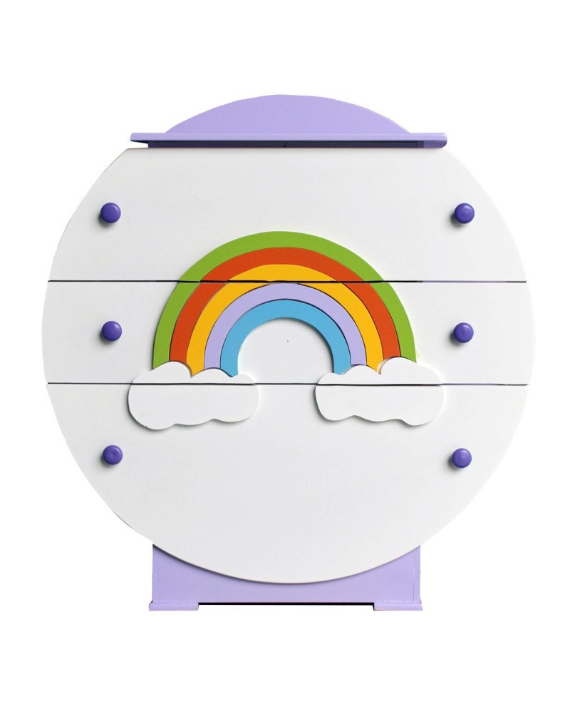 Cajonera redonda Infantil Pintada en MDF – Muebles Chile