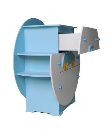 Cajonera redonda Infantil Pintada en MDF – Muebles Chile