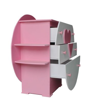 Cajonera redonda Infantil Pintada en MDF – Muebles Chile