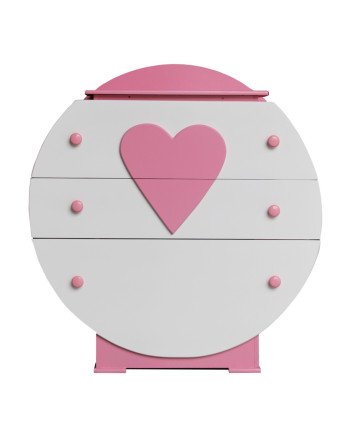 Cajonera redonda Infantil Pintada en MDF – Muebles Chile