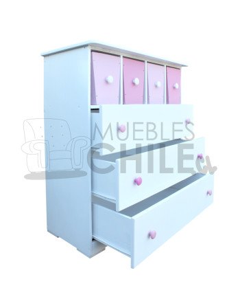 Cómoda cubito Infantil Pintada en MDF – Muebles Chile