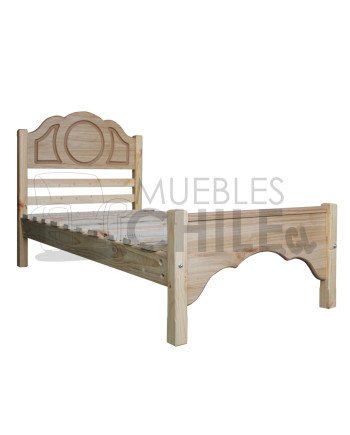 Cama Plaza y media economica con Colchón Resortes