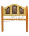 Cama Plaza 1 ½ Pino Tapizada en Ecocuero