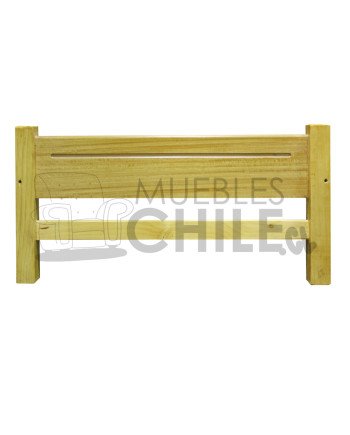 Cama Plaza 1 ½ Pino Tapizada en Ecocuero