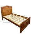 Cama Tallada Pino Oregón Plaza 1 ½ + Colchón Resortes