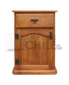 Velador Rústico Pino Oregon con Tirador Metálico – Muebles Chile