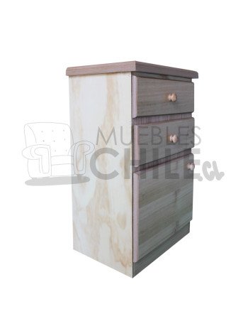 Velador Eco 2 Cajones 1 Puerta – Muebles Chile
