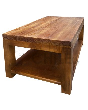 Mesa de Centro Cubierta de Madera en Pino Insigne – Resistente y Elegante