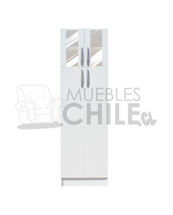 Despensa Doble 60cm Blanca con Vidrio Bronce – Muebles Chile
