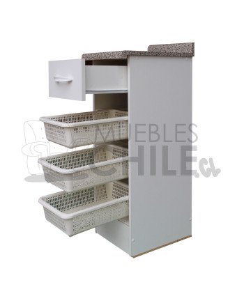Base Verdulero 30cm Melamina con Cajón – Cocina Organizada