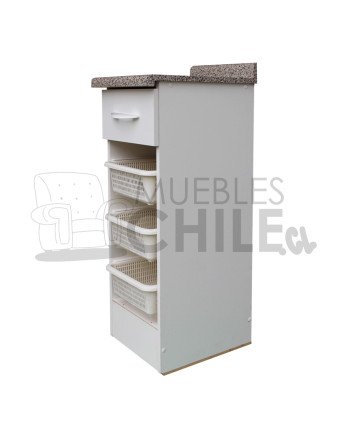 Base Verdulero 30cm Melamina con Cajón – Cocina Organizada