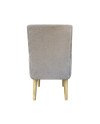 Poltrona sitial capitone tapiz  Lino | Madera y estilo