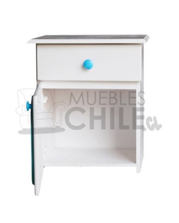 Velador Infantil 1 Cajón 1 Puerta Blanco – Muebles Chile