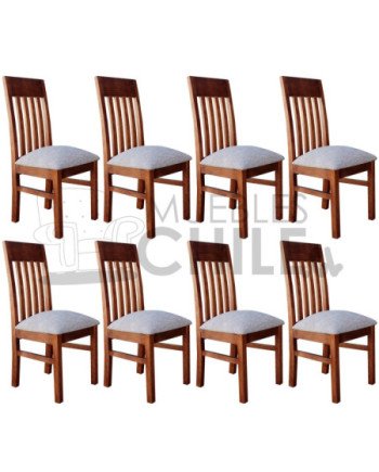 Silla Italia Tapiz Lino X8 | MueblesChile.cl