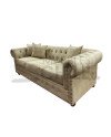 Sofá Chesterfield 3 cuerpos en cuero bonded – Elegancia y durabilidad