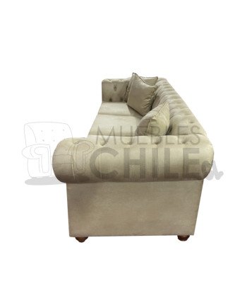 Sofá Chesterfield 3 cuerpos en cuero bonded – Elegancia y durabilidad