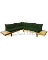 LIVING TERRAZA SECCIONAL ELE MADERA TAPIZ LINO