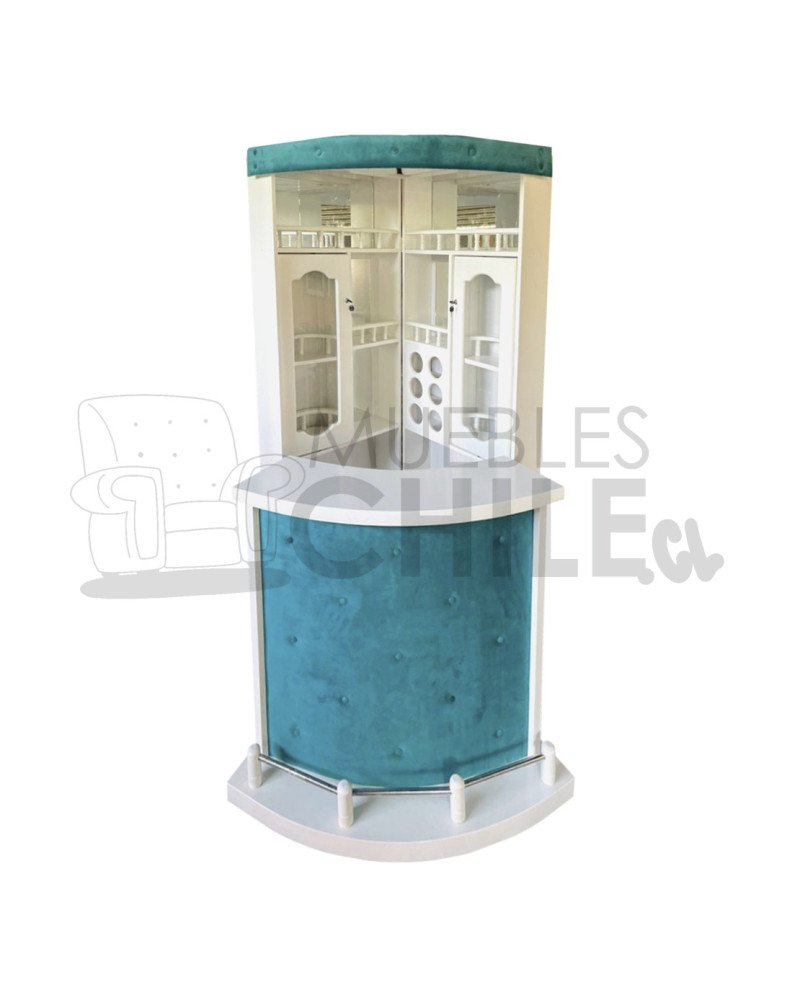 Bar Esquinero Libro en Maderavintage con Copero | Muebles Chile