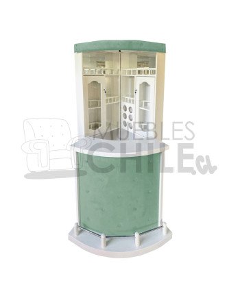Bar Esquinero Libro en Maderavintage con Copero | Muebles Chile