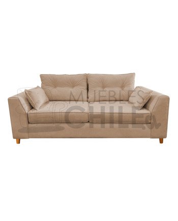 Sofá Magda 3 Cuerpos Tapiz Lino/Felpa | Muebles Chile