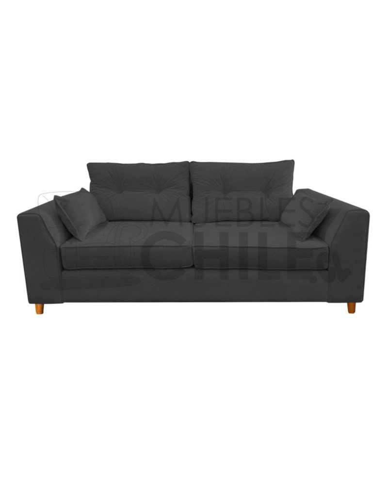 Sofá Magda 3 Cuerpos Tapiz Lino/Felpa | Muebles Chile