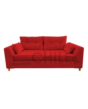 Sofá Magda 3 Cuerpos Tapiz Lino/Felpa | Muebles Chile