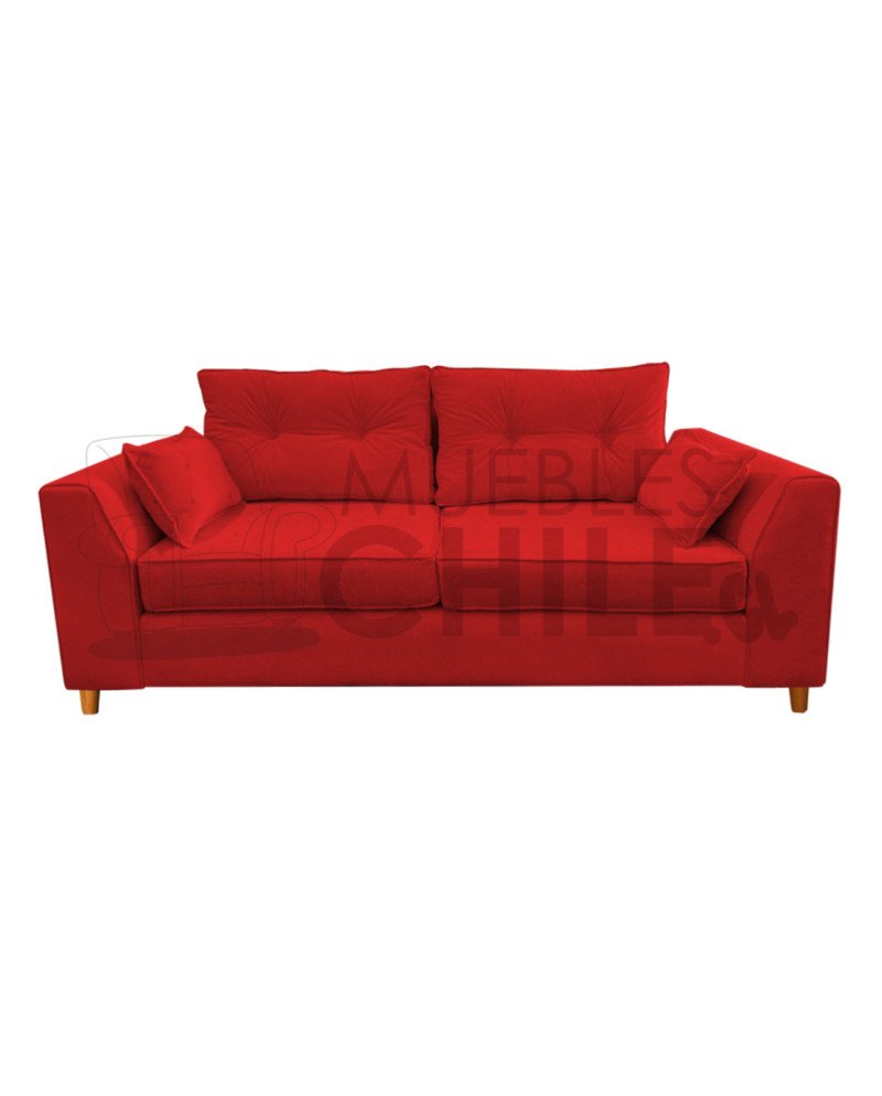 Sofá Magda 3 Cuerpos Tapiz Lino/Felpa | Muebles Chile