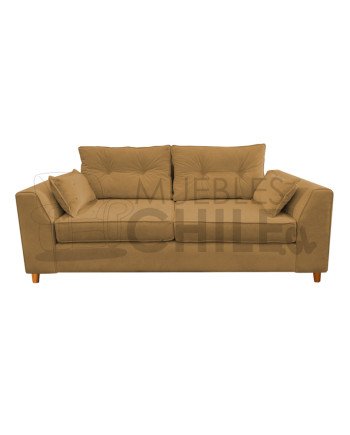 Sofá Magda 3 Cuerpos Tapiz Lino/Felpa | Muebles Chile