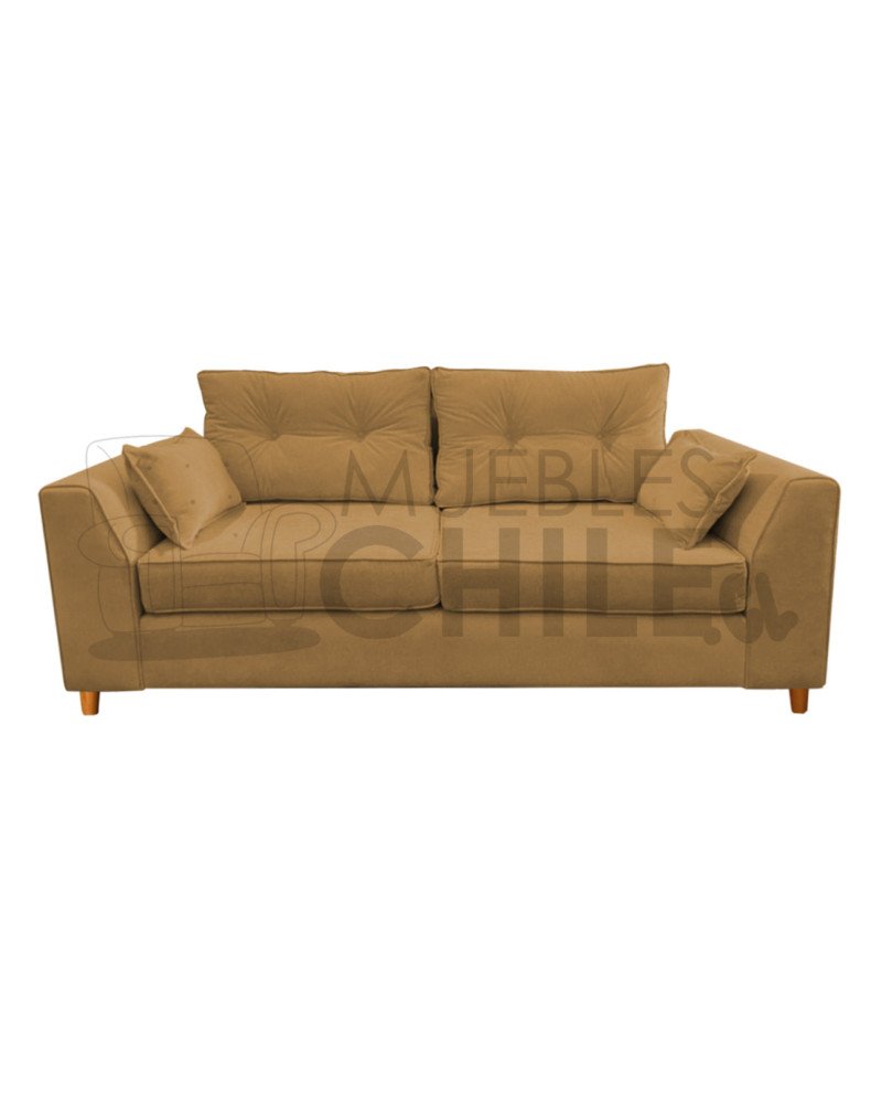 Sofá Magda 3 Cuerpos Tapiz Lino/Felpa | Muebles Chile