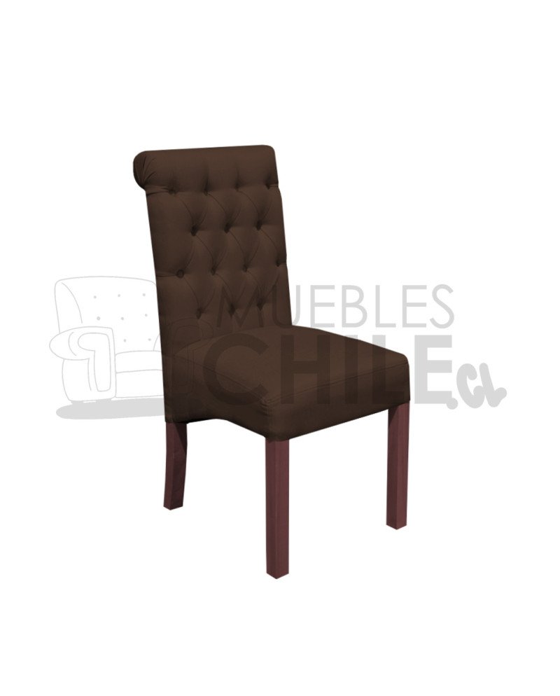 Silla Tapizada Capitoné Lino | MueblesChile.cl