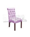 Silla Tapizada Capitoné Lino | MueblesChile.cl