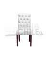 Silla Tapizada Capitoné Lino x4| MueblesChile.cl