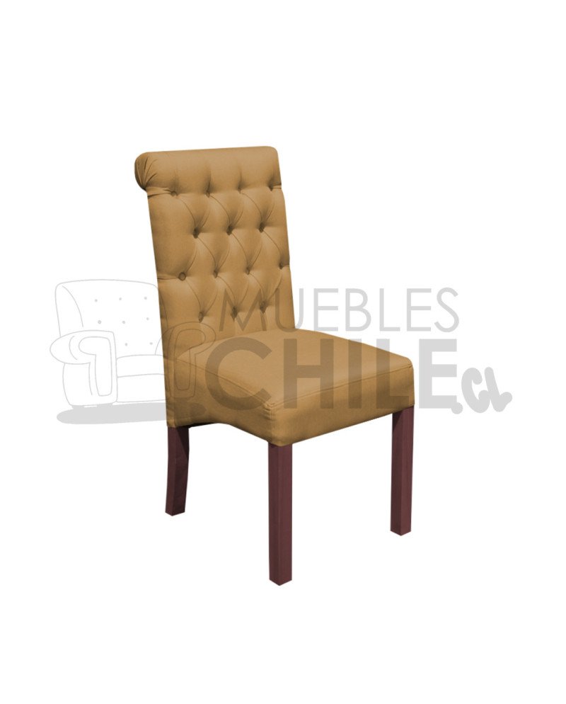 Silla Tapizada Capitoné Lino X10 | MueblesChile.cl
