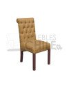 Silla Tapizada Capitoné Lino X10 | MueblesChile.cl